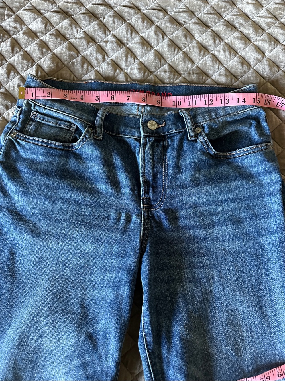 Lucky Brand Dark Blue Wide-Leg Jeans with Raw Hem - Picture 5 of 6